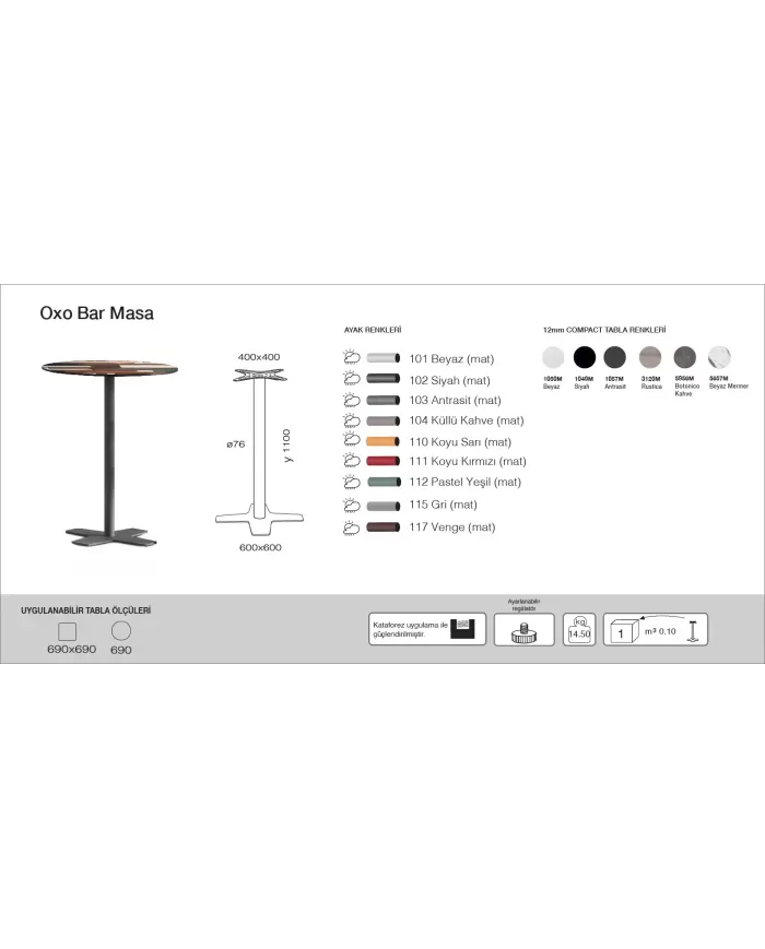 Oxo (60) Masa (Ø59/69x69) - BAR