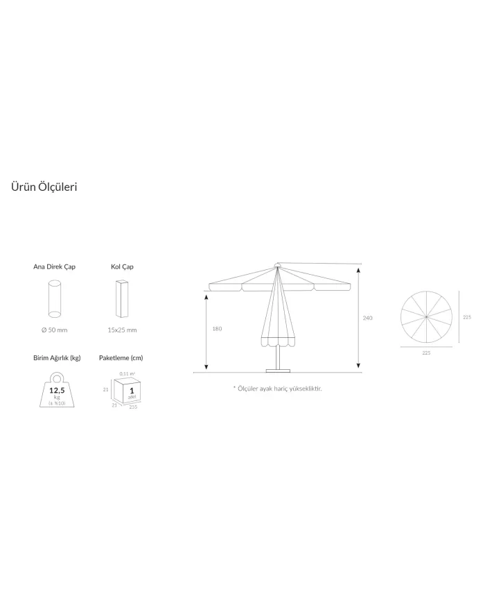 363 MANUEL MINI ŞEMSİYE Ø225