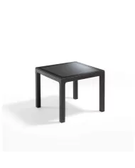 Classi Rattan Masa 90x90 Camlı