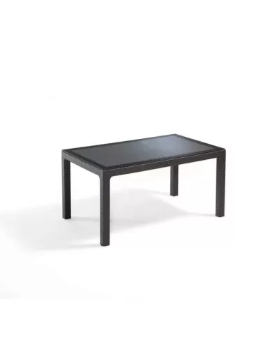 Classi Rattan Masa 90x150 Camlı