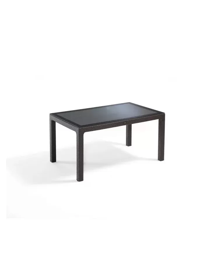 Classi Rattan Masa 90x150 Camlı