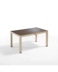 Wood Masa 90x150 Çizgili Camlı