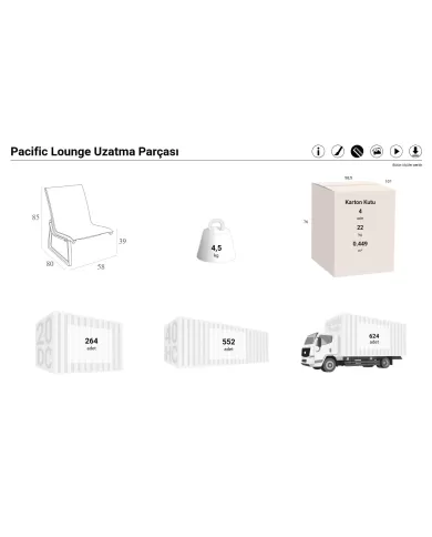 236 PACIFIC LOUNGE UZATMA PARÇASI