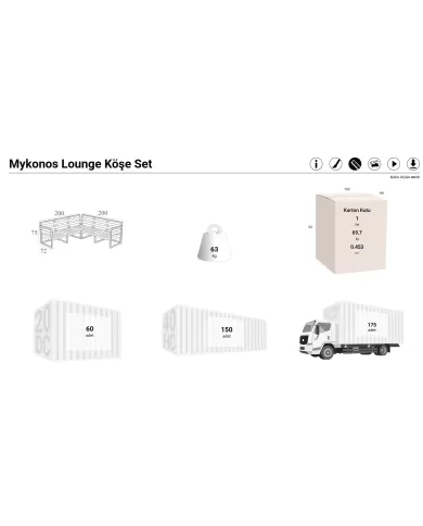 134 MYKONOS LOUNGE KÖŞE SET (MİNDERLİ)