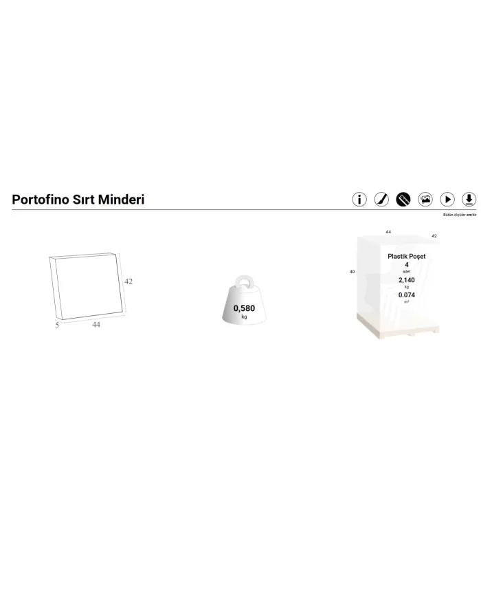 946 Portofino Sırt Minderi