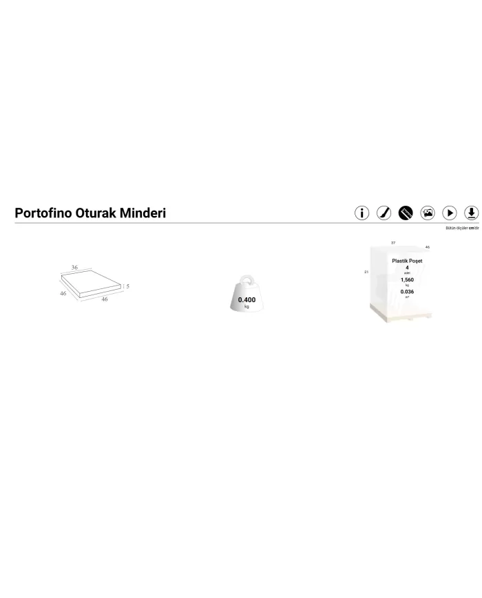 945 Portofino Oturak Minderi