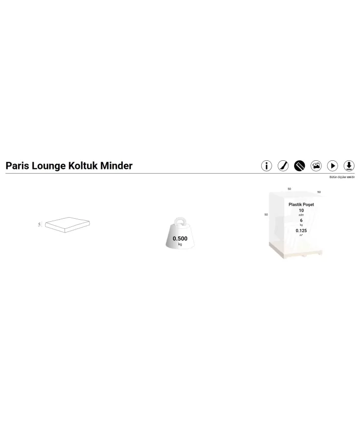 940 Paris Lounge Koltuk Minderi