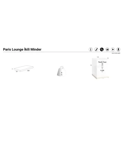 941 PARIS LOUNGE Oturak Minderi