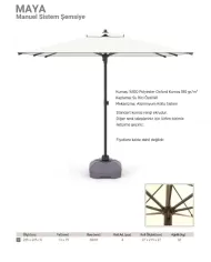 MAYA | Manuel Sistem Şemsiye 225x225