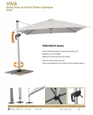 VİVA Şemsiye 300x300 Kare