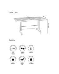 DiVA MASA (80x140 - 6 kişilik)