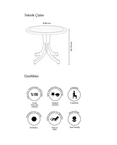 PERA Ø90 (4 kişilik)