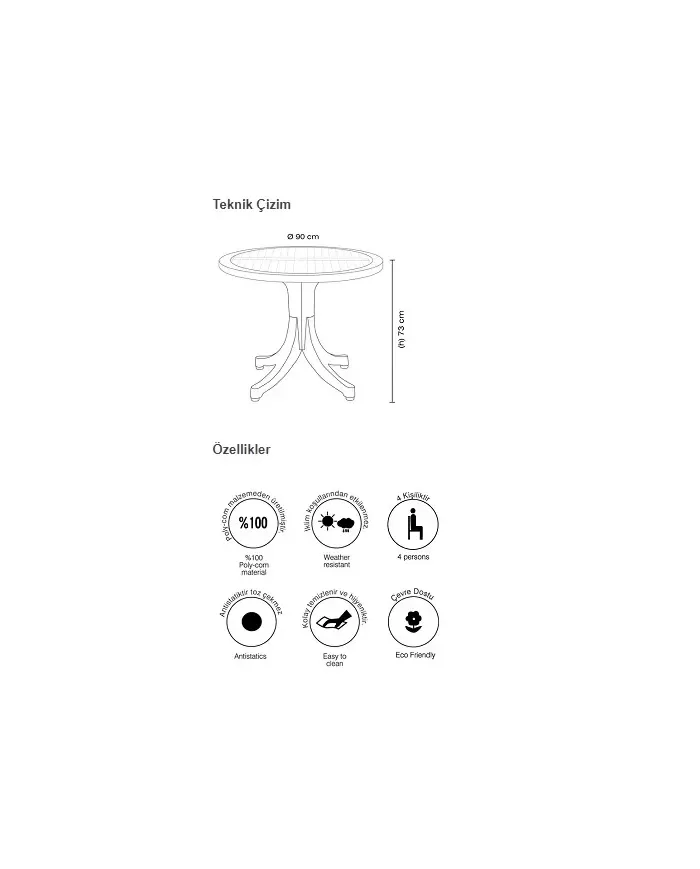 PERA Ø90 (4 kişilik)