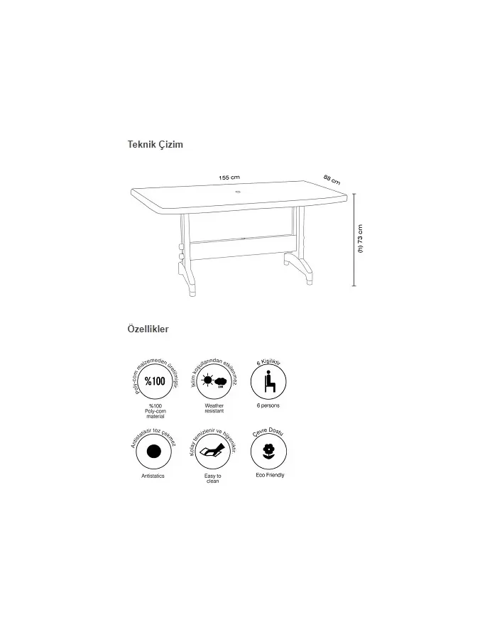 PRESTIGE (88x155 cm - 6 kişilik)