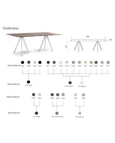 Tower 210 Masa 89x179