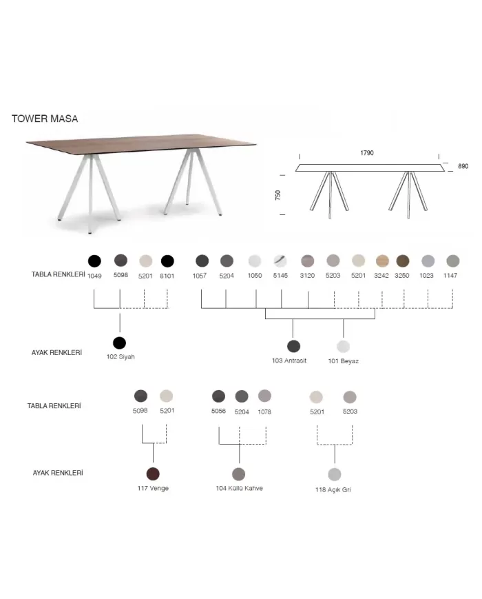 Tower 210 Masa 89x179