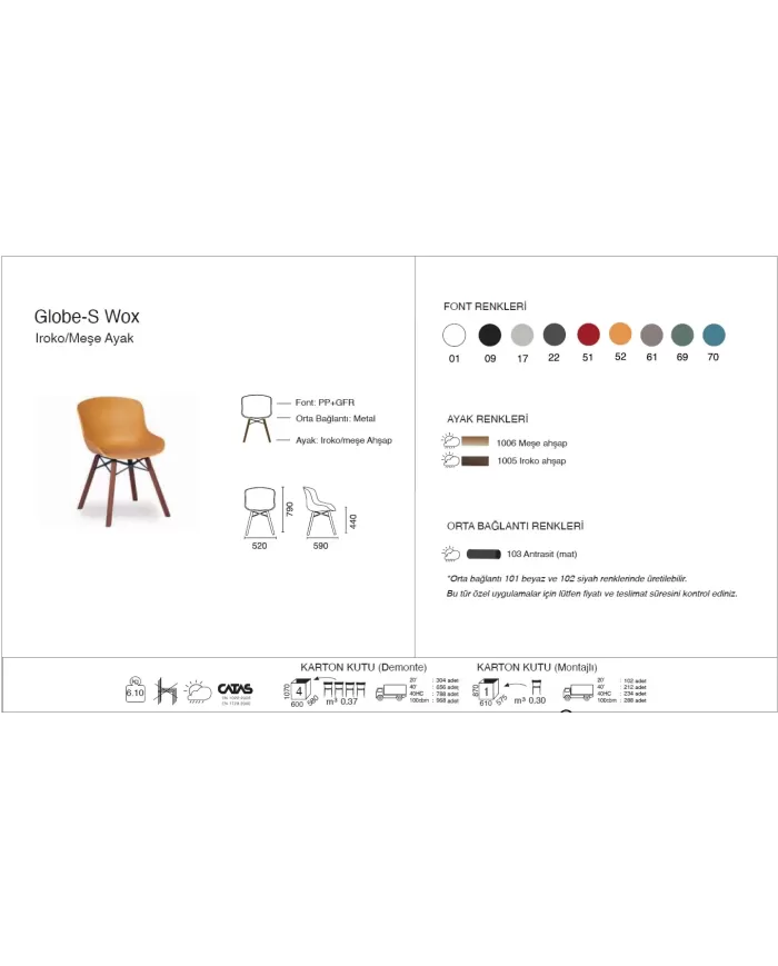 Globe-S Wox Iroko/Meşe