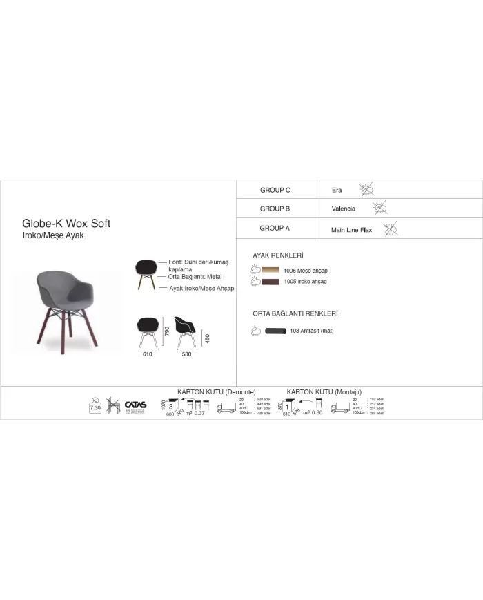 Globe-K Wox Soft Iroko/Meşe