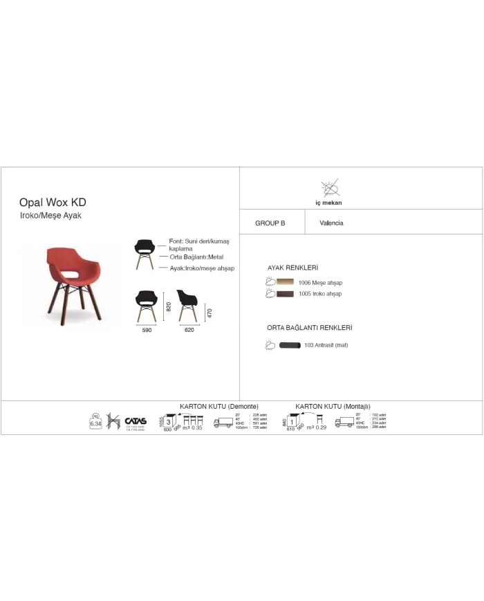 Opal Wox KD Iroko/Meşe Ayak