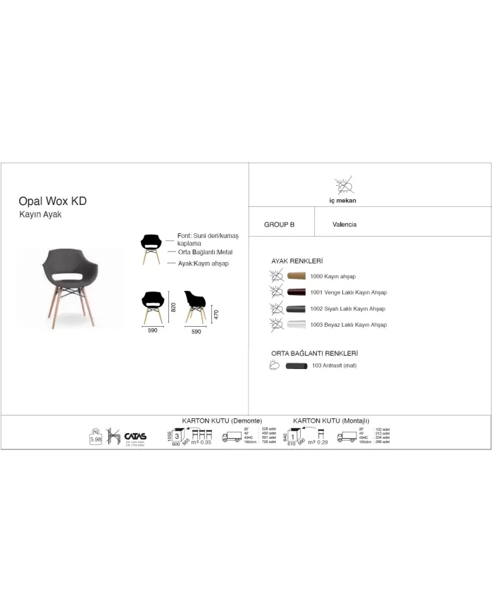 Opal Wox KD Kayın Ayak