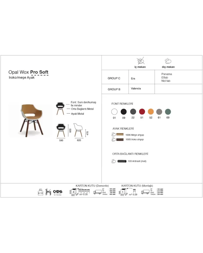 Opal Wox Pro Soft Iroko/Meşe Ayak